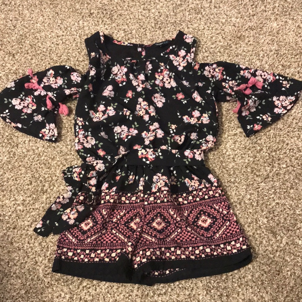 Cold shoulder romper